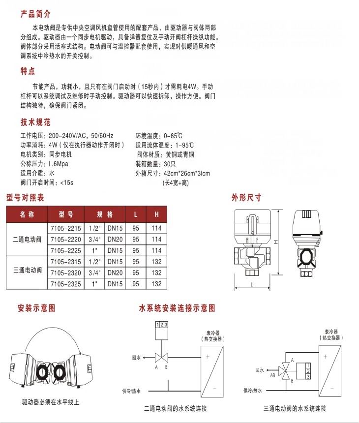 霍尼韦尔型电动阀